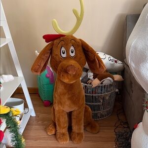 Grinch Dog with Antlers animatronic